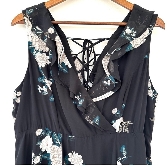 Torrid empire waisted dress,  sleeveless with ruffles and lace back, midi - Picture 2 of 14